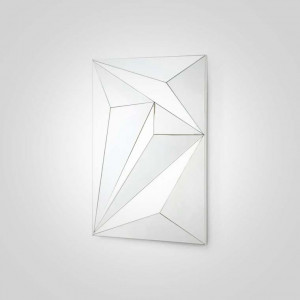 Асимметричное зеркало “BEVIDSTHED” в дизайнерском стиле, 110х82 см
