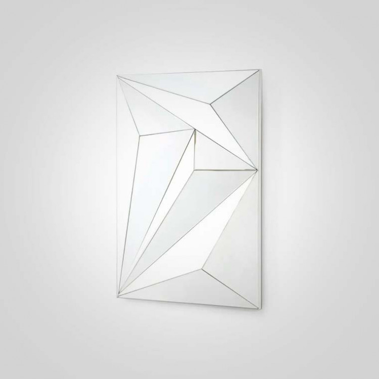 Асимметричное зеркало “BEVIDSTHED” в дизайнерском стиле, 110х82 см