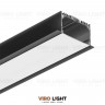 Алюминиевый встраиваемый профиль AGMUR BK для светодиодной ленты