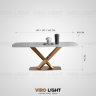 Дизайнерский обеденный стол PLAZA A высота модели