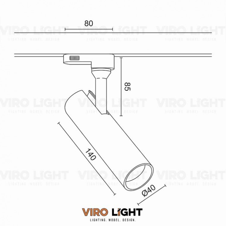Трековый светильник VL-31864 BK