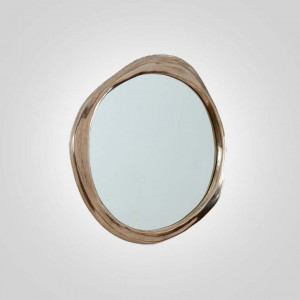 Дизайнерское зеркало в серебряной раме “FJORD”