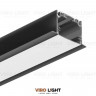 Черный алюминиевый профиль UGUN BK для светодиодной ленты