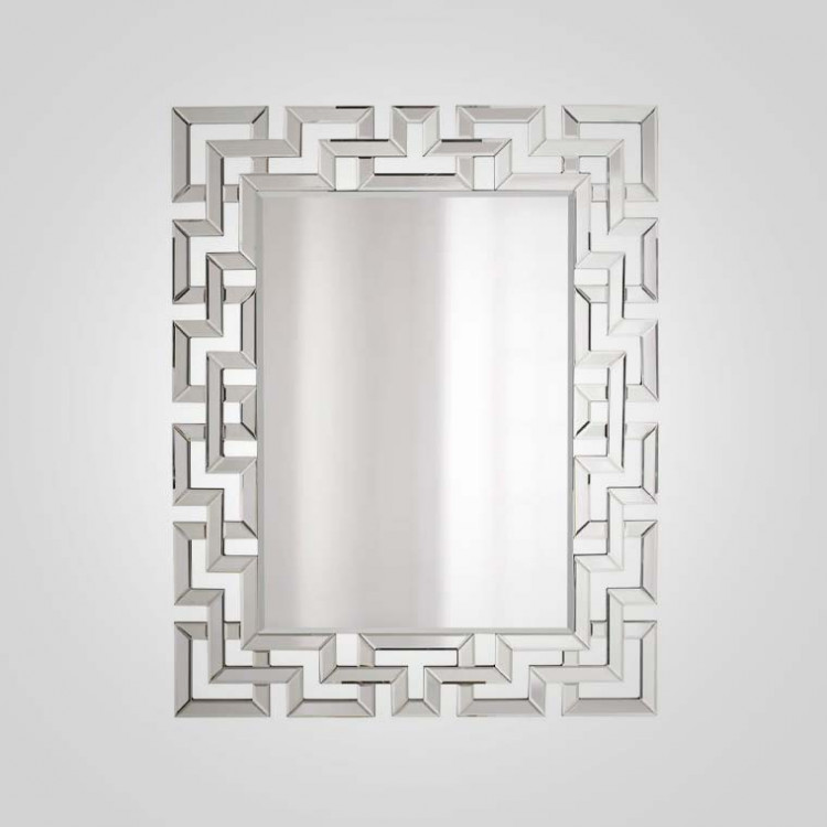 Прямоугольное зеркало “GADE”, рама цвет серебро из МДФ, 115х90 см