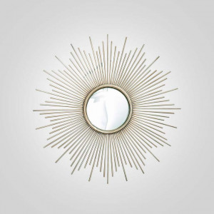 Зеркало солнце в серебряной раме “BROCHE”