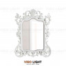 Дизайнерское зеркало в белой раме и декоративными элементами “ROD” 