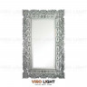 Дизайнерское зеркало в раме “GLANS” цвет багета серебро