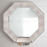 Настенное дизайнерское зеркало “OKTAGON” в багете цвета серебро