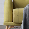 Дизайнерское кресло LUI с декоративными пуговицами