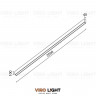 Линейный светодиодный светильник SATTAR 2500 Wood WH
