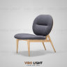Дизайнерское кресло из массива дерева PILL цвет фиолетовый