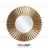 Дизайнерское зеркало в круглой раме “VAGT” под золото