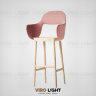 Дизайнерский барный стул FLYER B цвет розовый