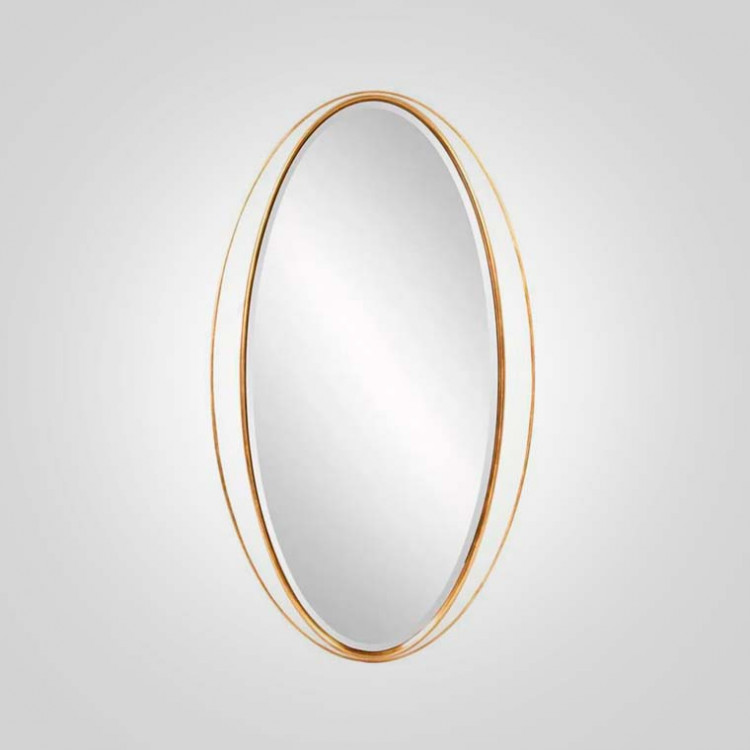 Овальное зеркало в белой раме “KREDSLOB”