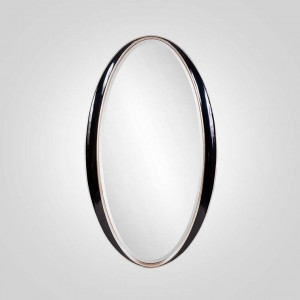 Овальное зеркало в черной раме “KREDSLOB”