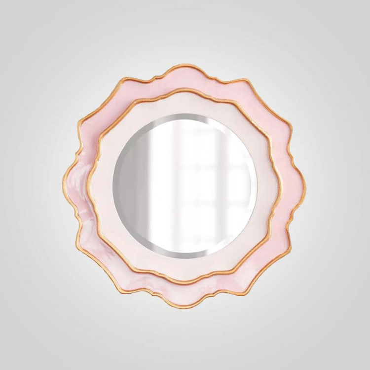 Настенное зеркало в розовой раме “ROSALYN”