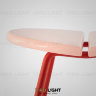 Дизайнерский табурет с круглым сиденьем BEETLE A с красными ножками