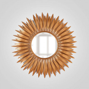 Зеркало солнце в золотой раме “CHIT”