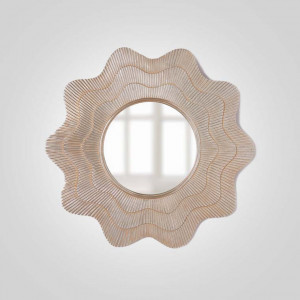 Зеркало в декоративной раме “FEDT”, цвет серебро, диаметр 89 см
