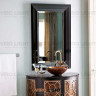 Дизайнерское зеркало в черной раме “OBELISK” в ванную комнату