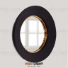 Чёрное дизайнерское зеркало "VINYL" для ванной комнаты