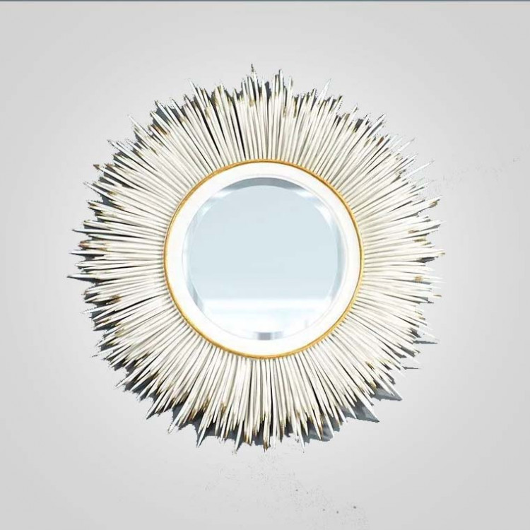 Белое дизайнерское зеркало “PELS” 