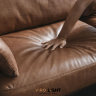 Двухместный кожаный диван BULHAUS удобный и мягкий