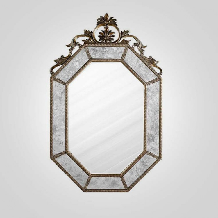 Зеркало “LADERE”, дизайнерская рама, цвет серебро, 144х90 см
