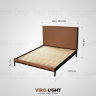 Двуспальная дизайнерская кровать BED JESS параметры модели