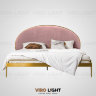 Кровать с полукруглым изголовьем MOON I цвет розовый