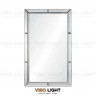 Зеркало в серебряной раме "VERTEX" в дизайнерском стиле