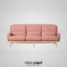 Дизайнерский диван TURT A цвет розовый