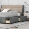 Мягкая дизайнерская кровать SONGE в спальню