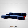 Дизайнерский угловой диван HYGGE цвет синий