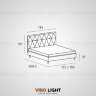 Двуспальная дизайнерская кровать BRILL параметры модели
