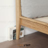 Дизайнерская кровать из массива дерева COZY D цвет светло-коричневый