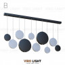 Дизайнерский линейный светильник ALBEDO SH черного и серого цвета