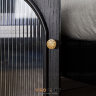 Прикроватная деревянная тумба ARCH A со стеклянной дверцей цвет черный