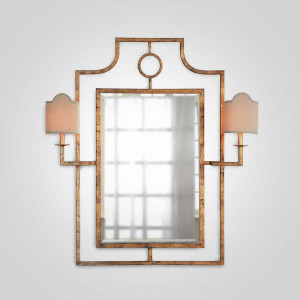 Дизайнерское зеркало “LOVEN” с двумя бра